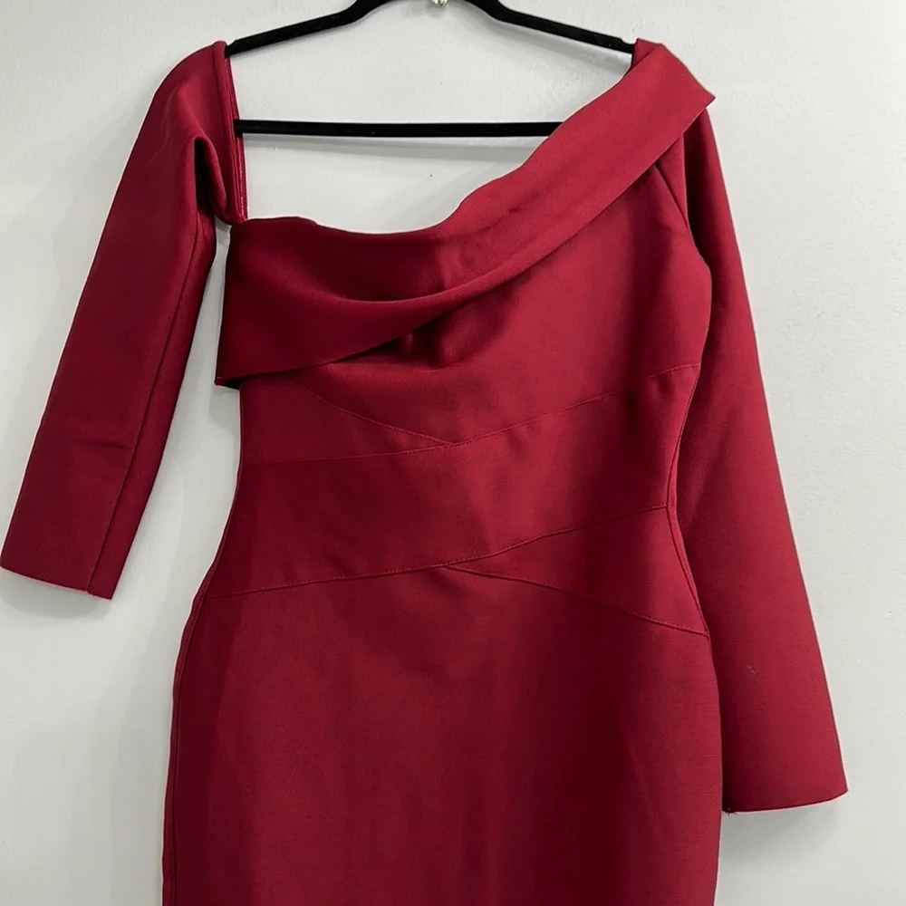 ALIEVA Shiva bandage dress maroon - Picture 14 of 15